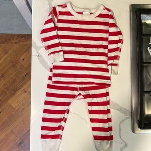 Hanna Andersson Striped Red Christmas Jammies 18-24 mo 
Good used condition